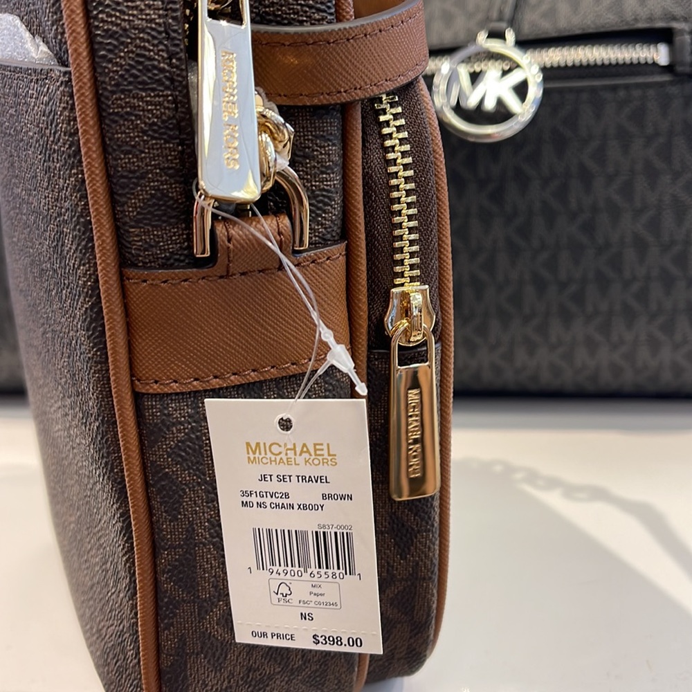 MICHAEL KORS 
Jet Set Travel Medium Logo Crossbody Flight Bag
Style # 35F1GTVC2B - Picture 6 of 16
